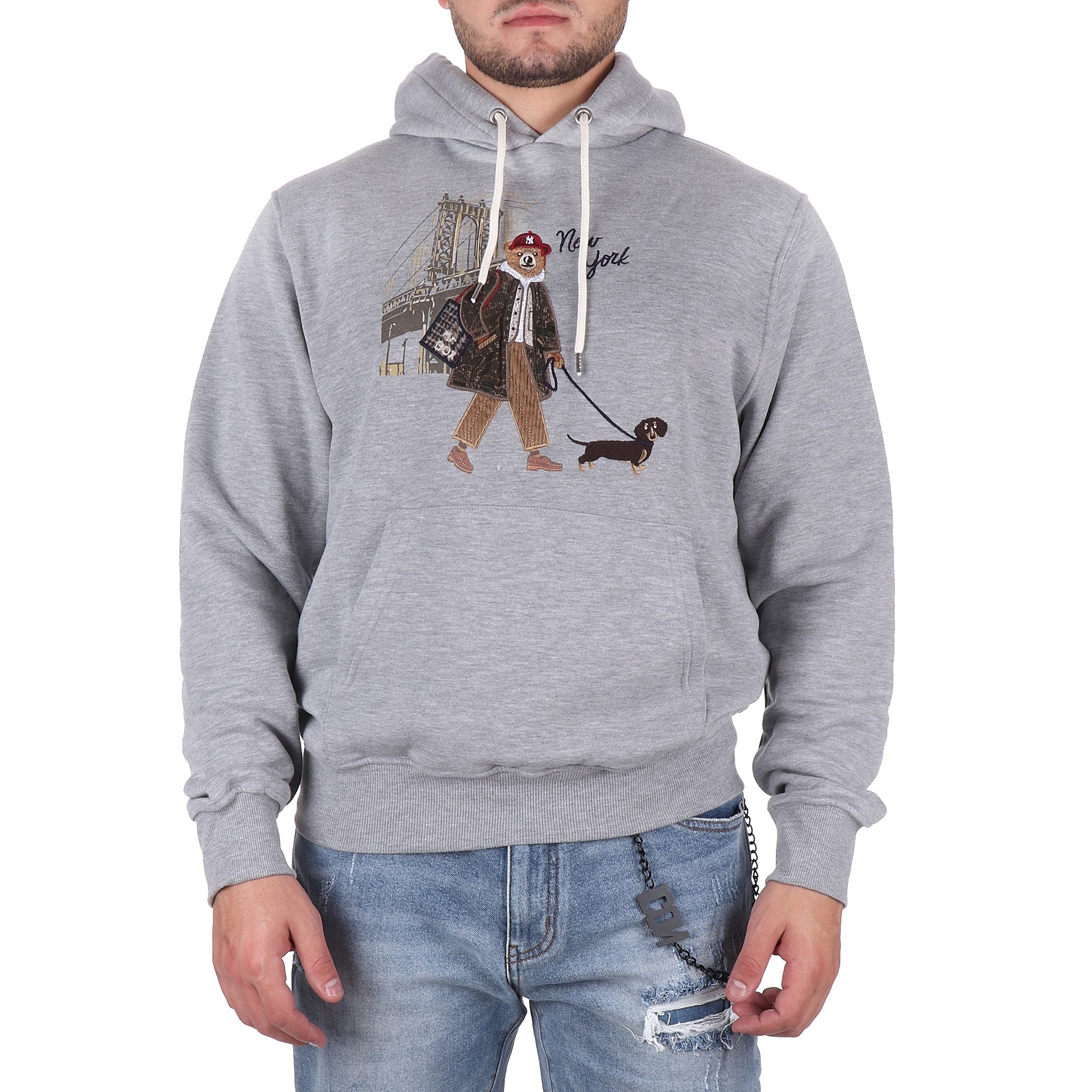 Cipo & Baxx - Felpa da uomo con cappuccio, design asimmetrico, sportiva, con stampa indiana natur S Cipo & Baxx - Felpa da uomo con cappuccio, design asimmetrico, sportiva, con stampa indiana natur S