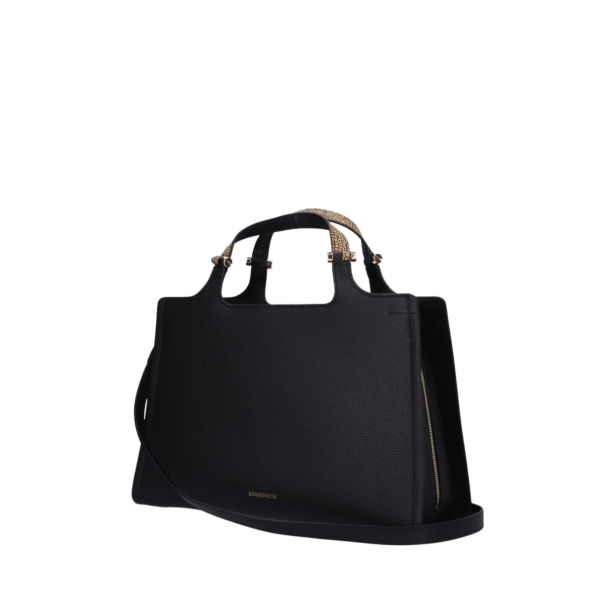 Borbonese Borsa a mano Nero/naturale 924272