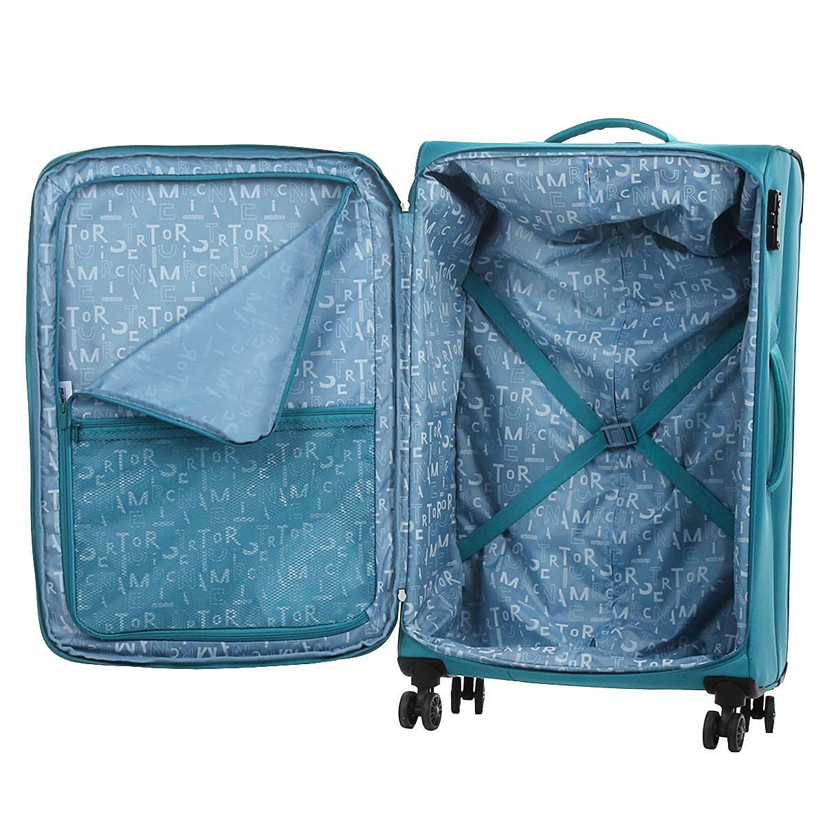 American tourister by samsonite Spinner l 4 ruote Stone teal Pulsonic MD6*21003