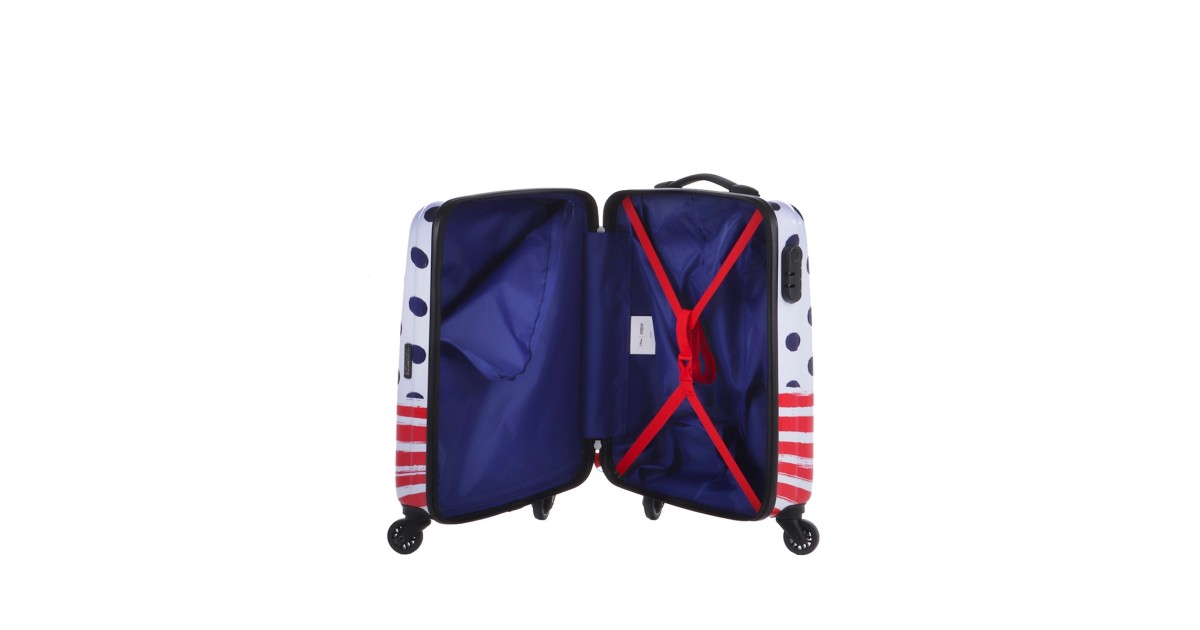 American tourister by samsonite Spinner cabina 4 ruote Minnie blue dots Disney legends 19C*31019