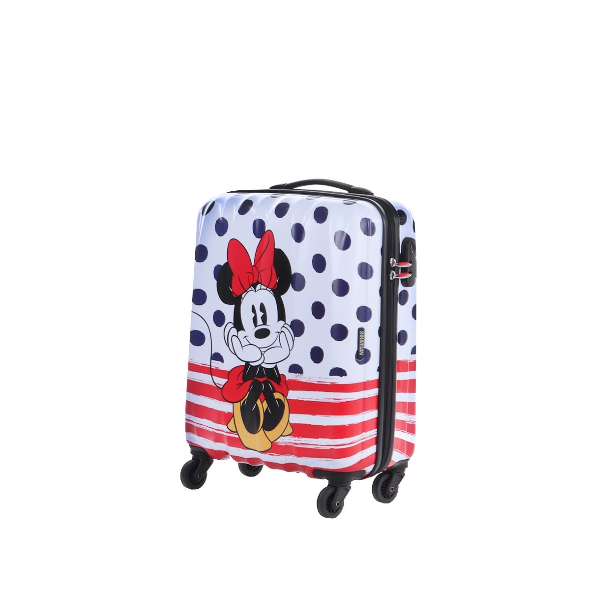 American tourister by samsonite Spinner cabina 4 ruote Minnie blue dots Disney legends 19C*31019