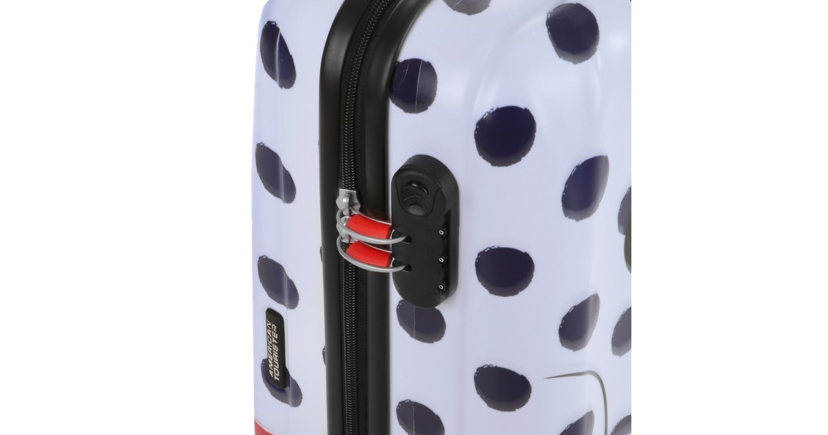 American tourister by samsonite Spinner cabina 4 ruote Minnie blue dots Disney legends 19C*31019