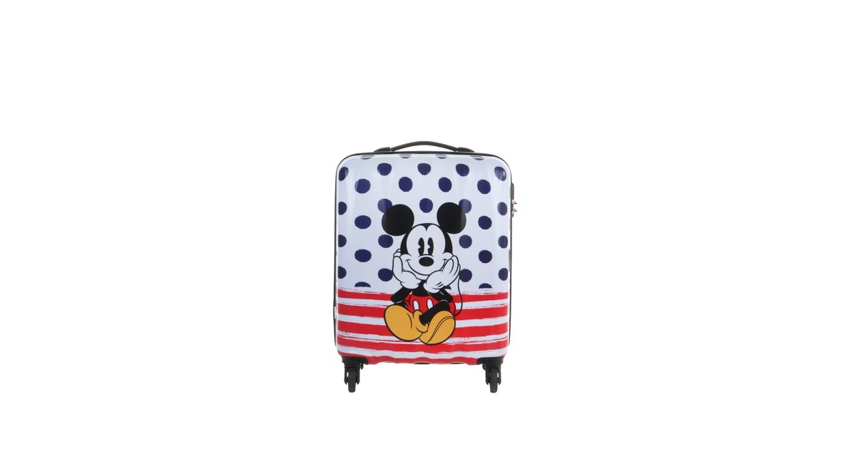 American tourister by samsonite Spinner cabina 4 ruote Mickey blue dots Disney legends 19C*71019