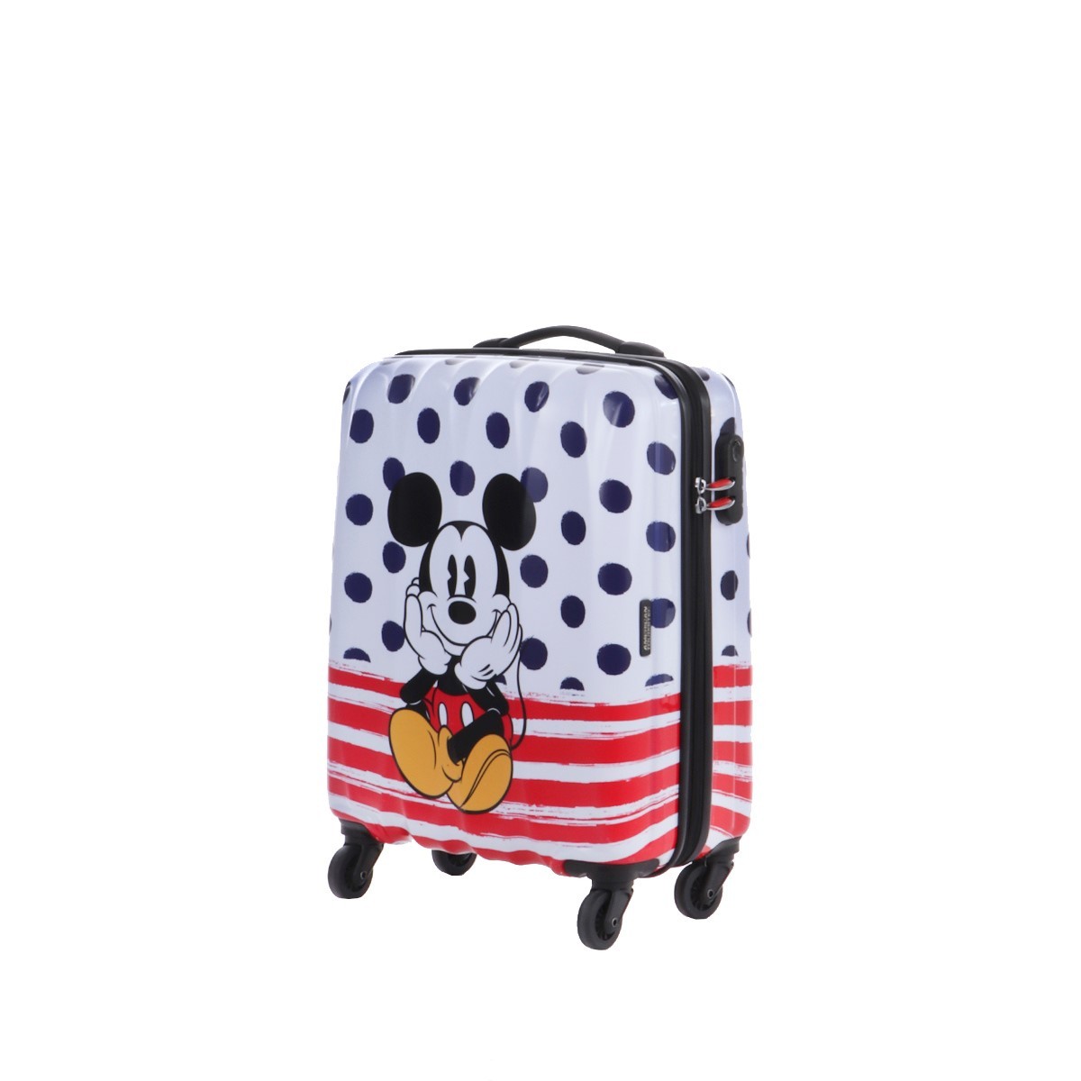 American tourister by samsonite Spinner cabina 4 ruote Mickey blue dots Disney legends 19C*71019