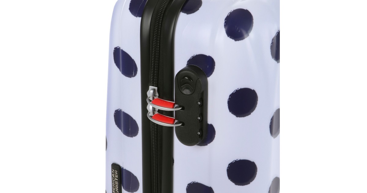 American tourister by samsonite Spinner cabina 4 ruote Mickey blue dots Disney legends 19C*71019