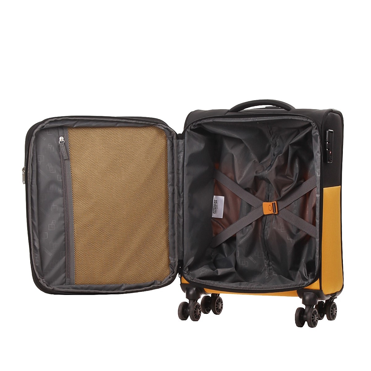 American tourister by samsonite Spinner cabina 4 ruote Nero/giallo Daring dash MF7*49001