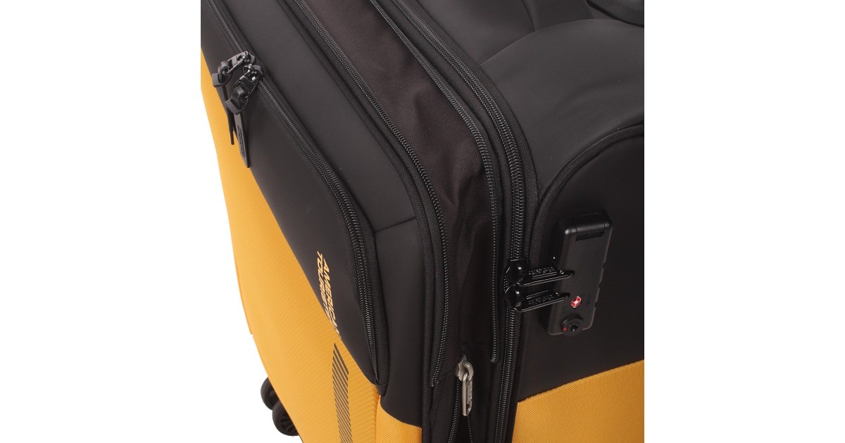 American tourister by samsonite Spinner cabina 4 ruote Nero/giallo Daring dash MF7*49001