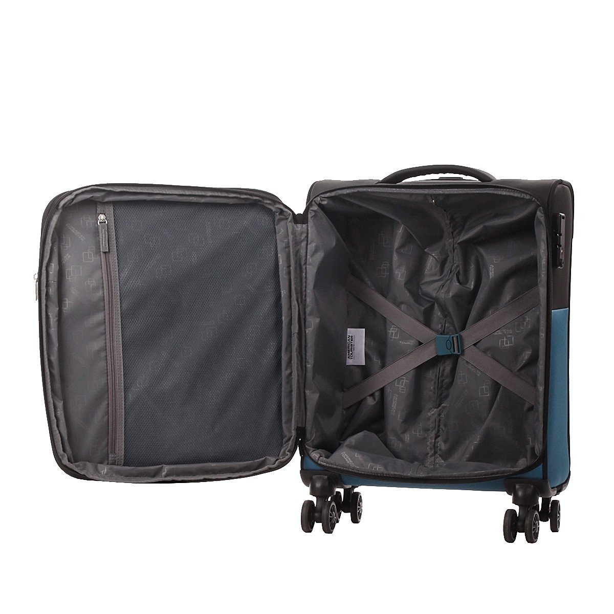 American tourister by samsonite Spinner cabina 4 ruote Nero/blu Daring dash MF7*39001