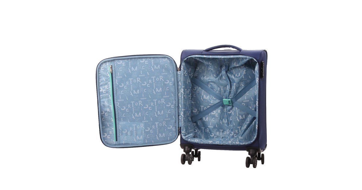 American tourister by samsonite Spinner cabina 4 ruote Combat navy Sea seeker MD7*41001