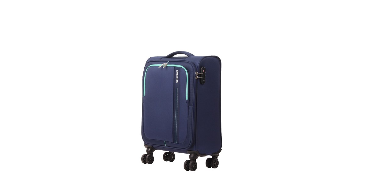 American tourister by samsonite Spinner cabina 4 ruote Combat navy Sea seeker MD7*41001