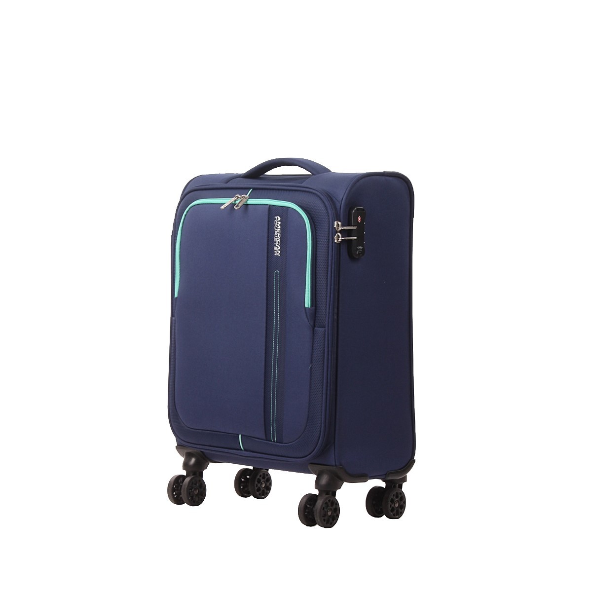 American tourister by samsonite Spinner cabina 4 ruote Combat navy Sea seeker MD7*41001