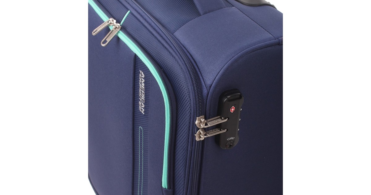 American tourister by samsonite Spinner cabina 4 ruote Combat navy Sea seeker MD7*41001