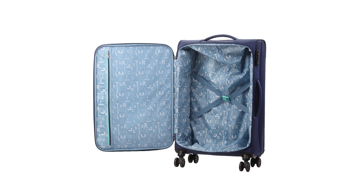 American tourister by samsonite Spinner m 4 ruote Combat navy Sea seeker MD7*41002