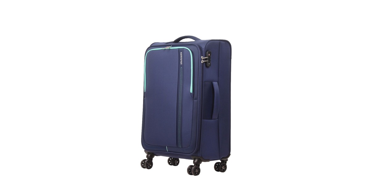 American tourister by samsonite Spinner m 4 ruote Combat navy Sea seeker MD7*41002