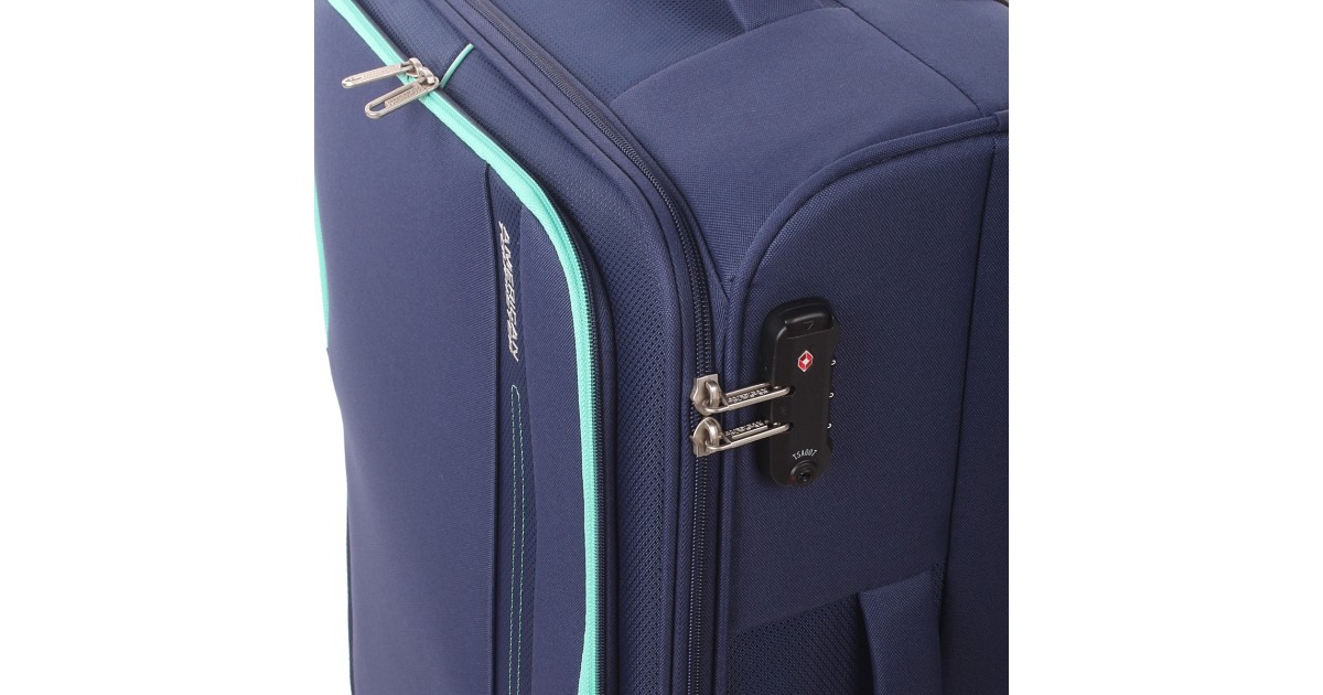 American tourister by samsonite Spinner m 4 ruote Combat navy Sea seeker MD7*41002