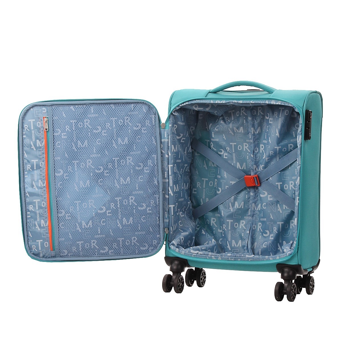 American tourister by samsonite Spinner cabina 4 ruote Aqua green Sea seeker MD7*34001