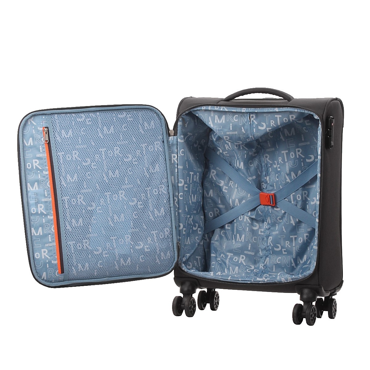 American tourister by samsonite Spinner cabina 4 ruote Charcoal grey Sea seeker MD7*08001