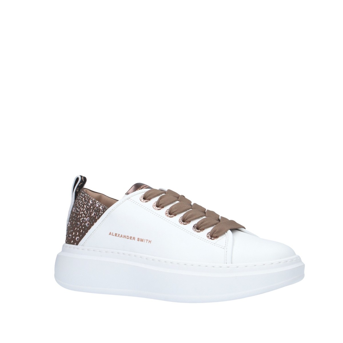 Alexander smith Sneaker Bianco/bronzo Gomma WYW-0506-WBZ