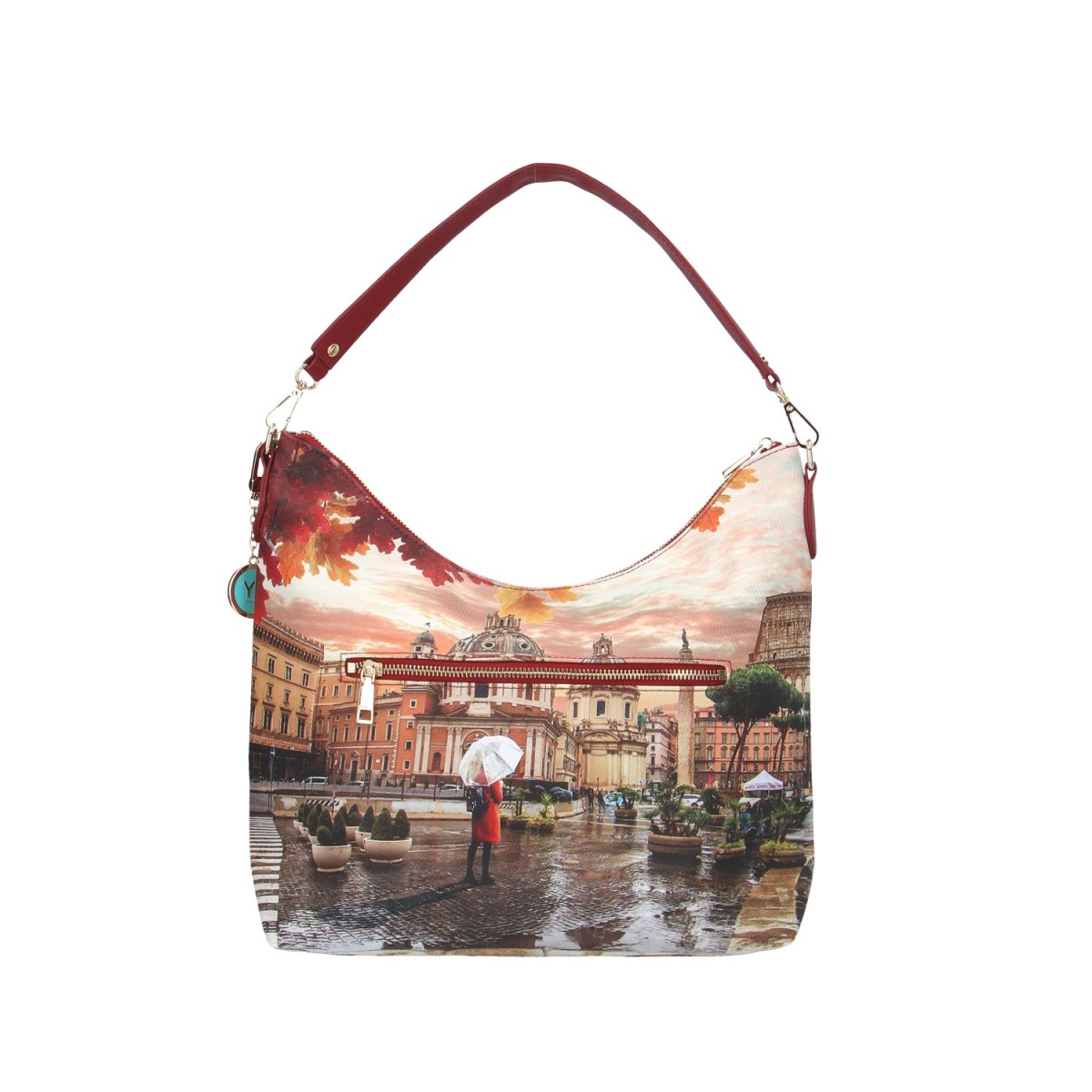 Ynot? Borsa a spalla Rome raining Yes-bag YES-618F5