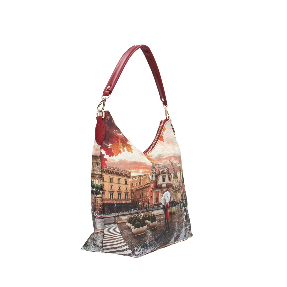 Ynot? Borsa a spalla Rome raining Yes-bag YES-618F5