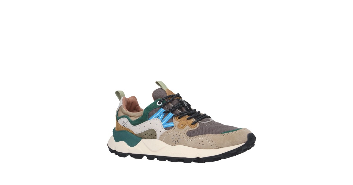 Flower mountain Sneaker Taupe/bianco Gomma YAMANO 3