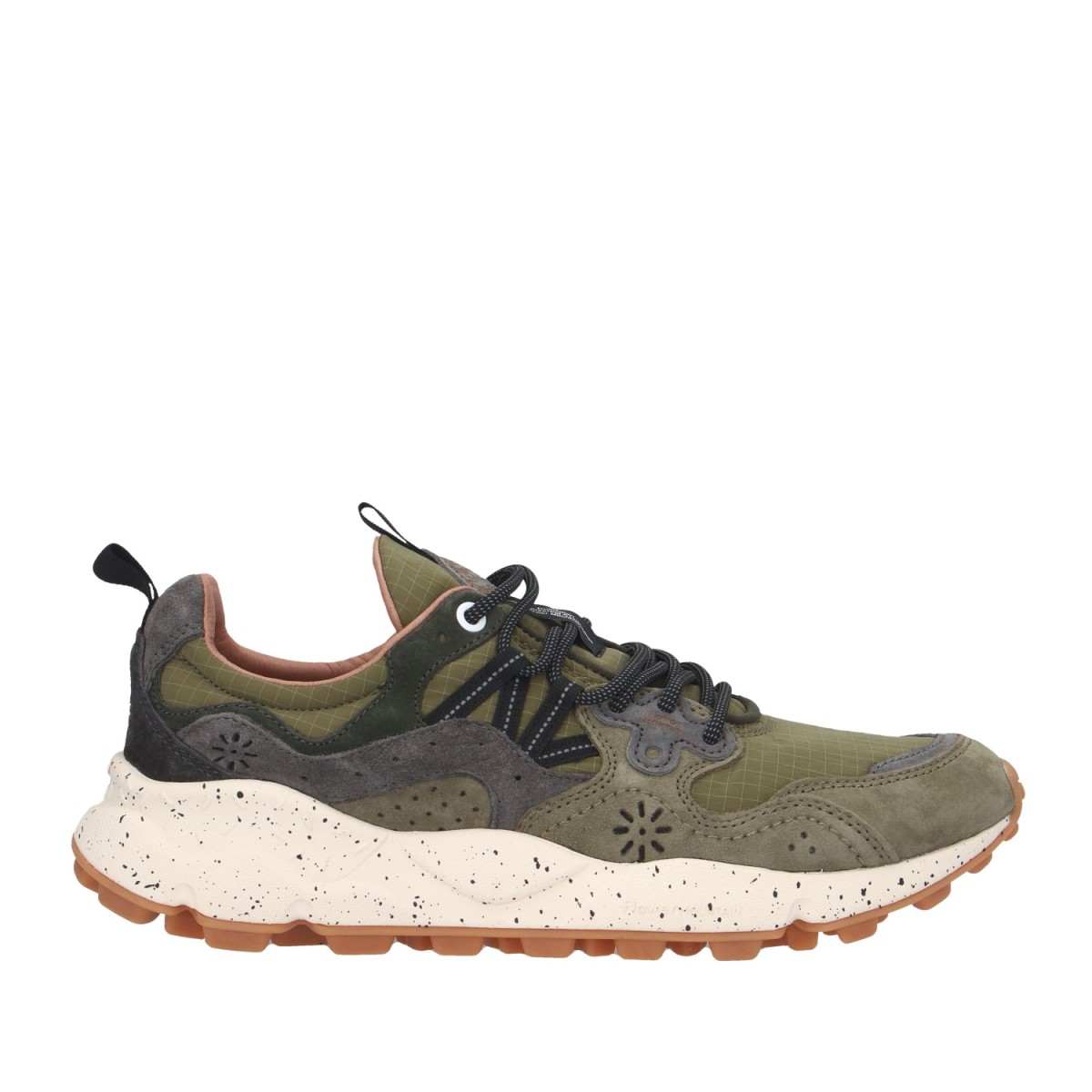 Flower mountain Sneaker Verde militare/grigio Gomma YAMANO 3