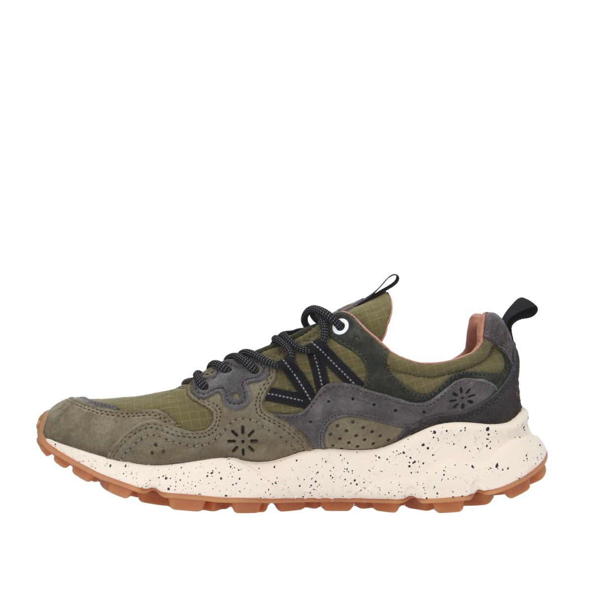 Flower mountain Sneaker Verde militare/grigio Gomma YAMANO 3