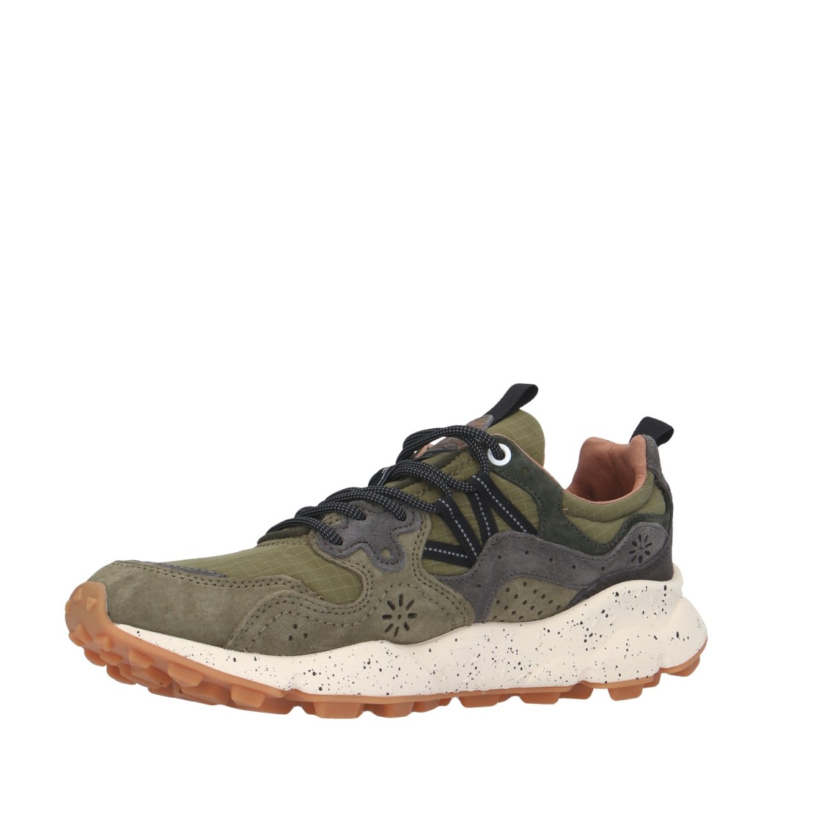 Flower mountain Sneaker Verde militare/grigio Gomma YAMANO 3