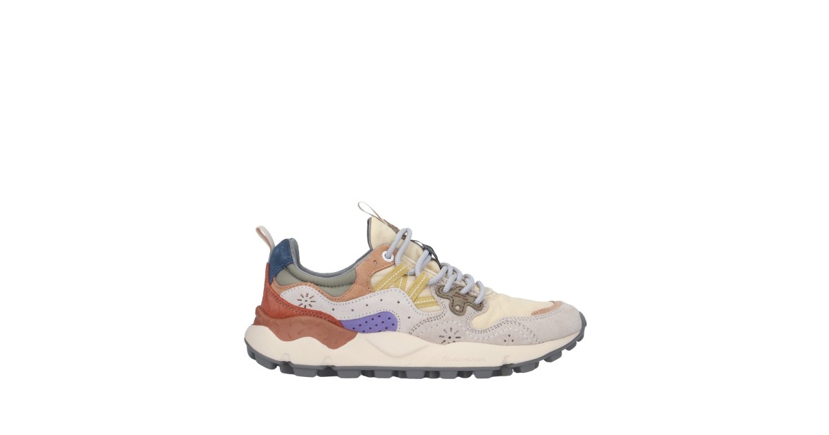 Flower mountain Sneaker Beige/viola Gomma YAMANO 3