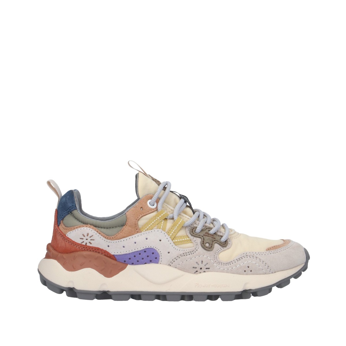 Flower mountain Sneaker Beige/viola Gomma YAMANO 3