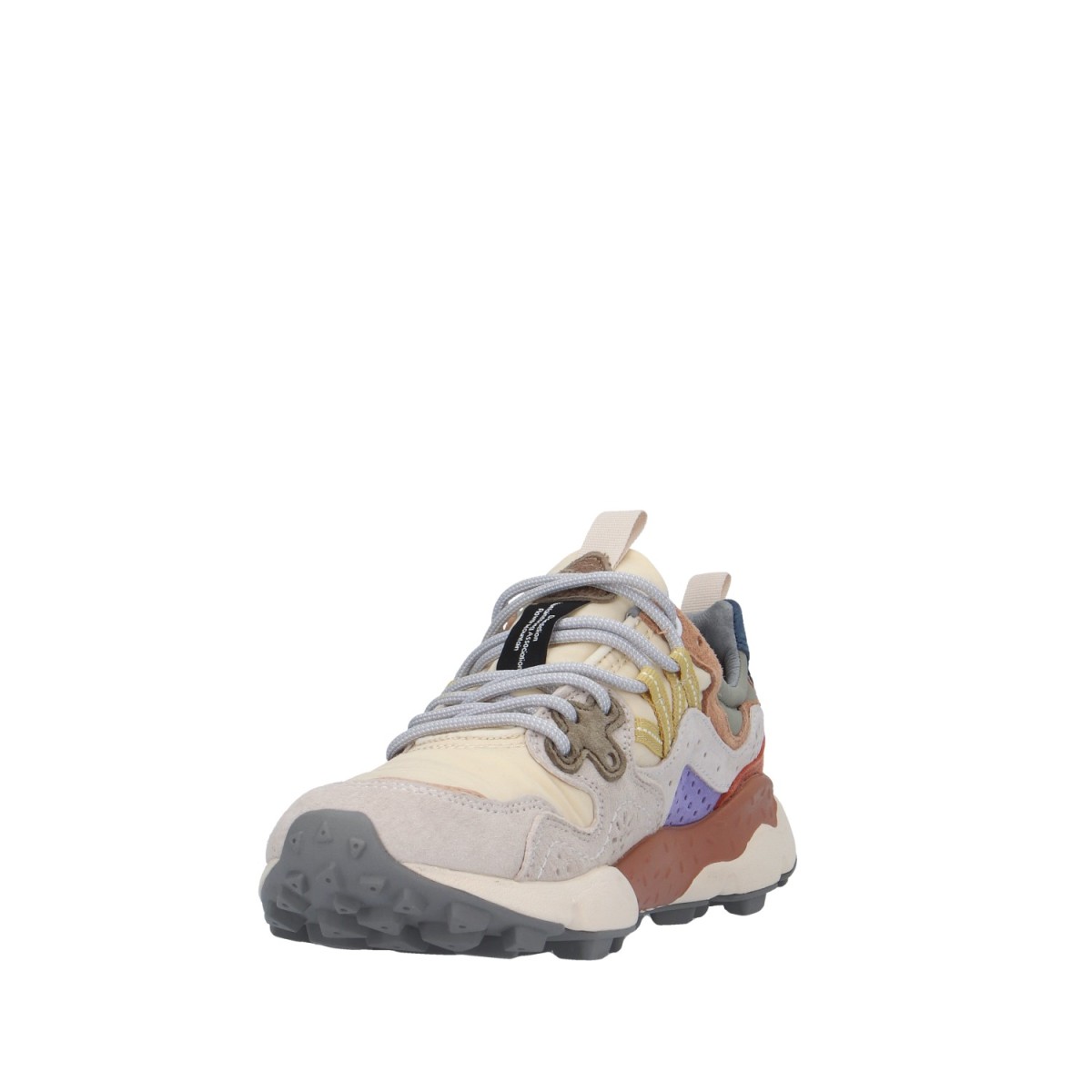 Flower mountain Sneaker Beige/viola Gomma YAMANO 3