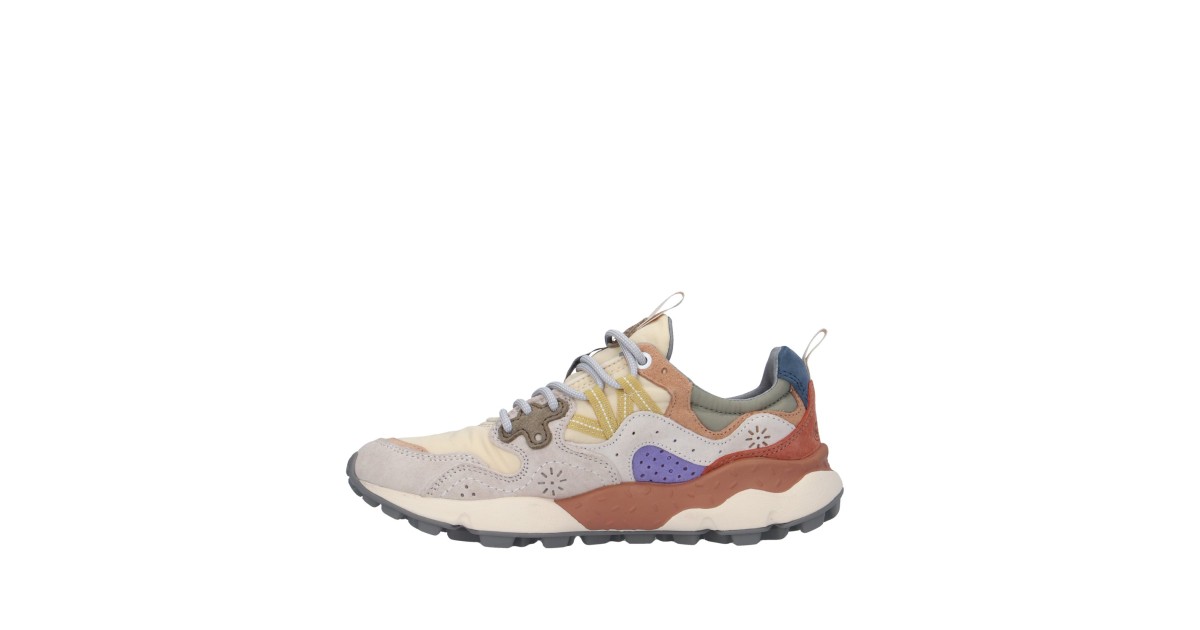 Flower mountain Sneaker Beige/viola Gomma YAMANO 3