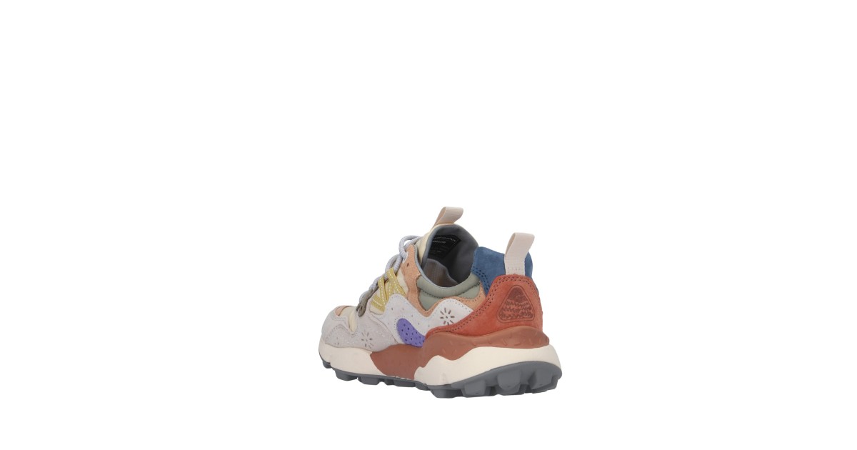 Flower mountain Sneaker Beige/viola Gomma YAMANO 3