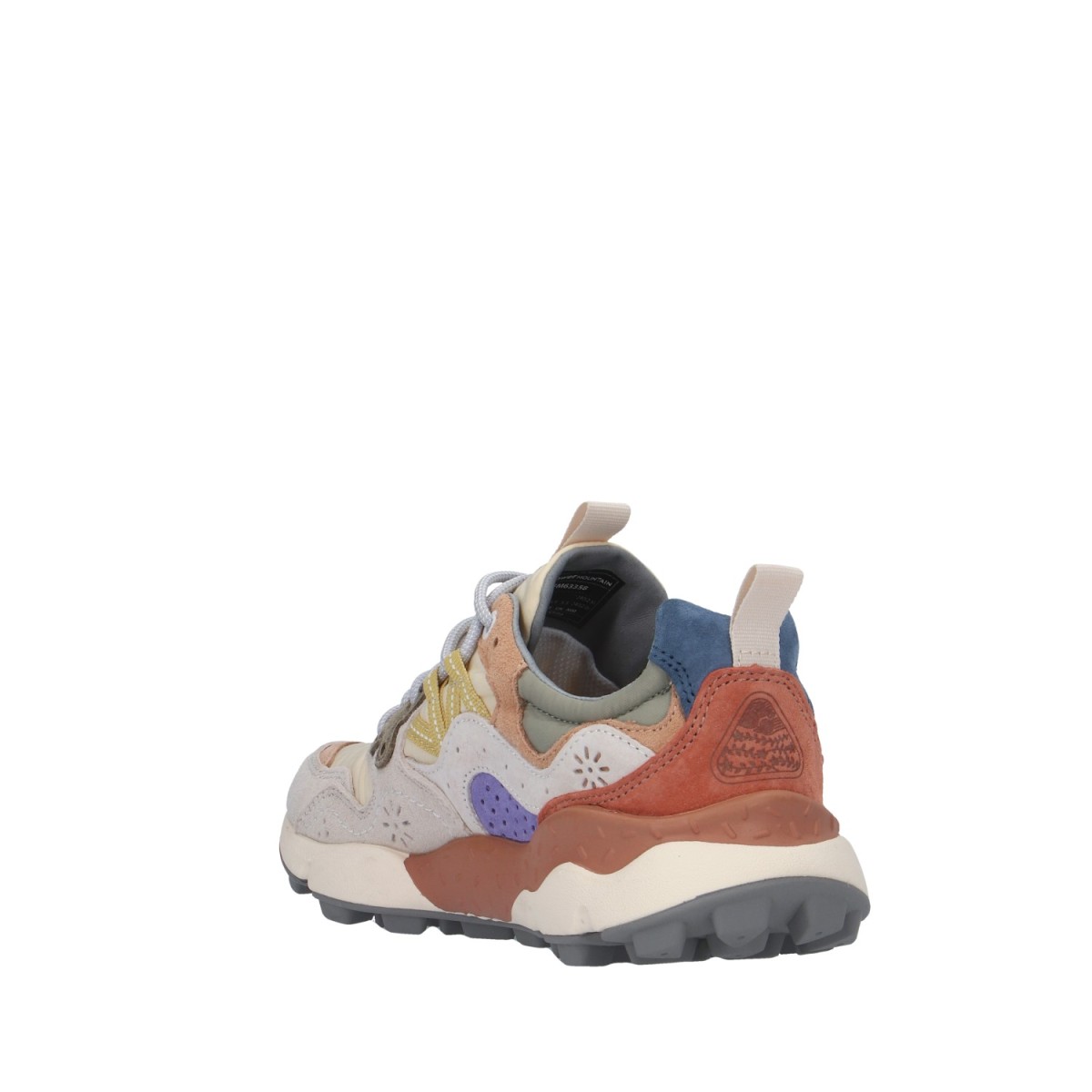 Flower mountain Sneaker Beige/viola Gomma YAMANO 3