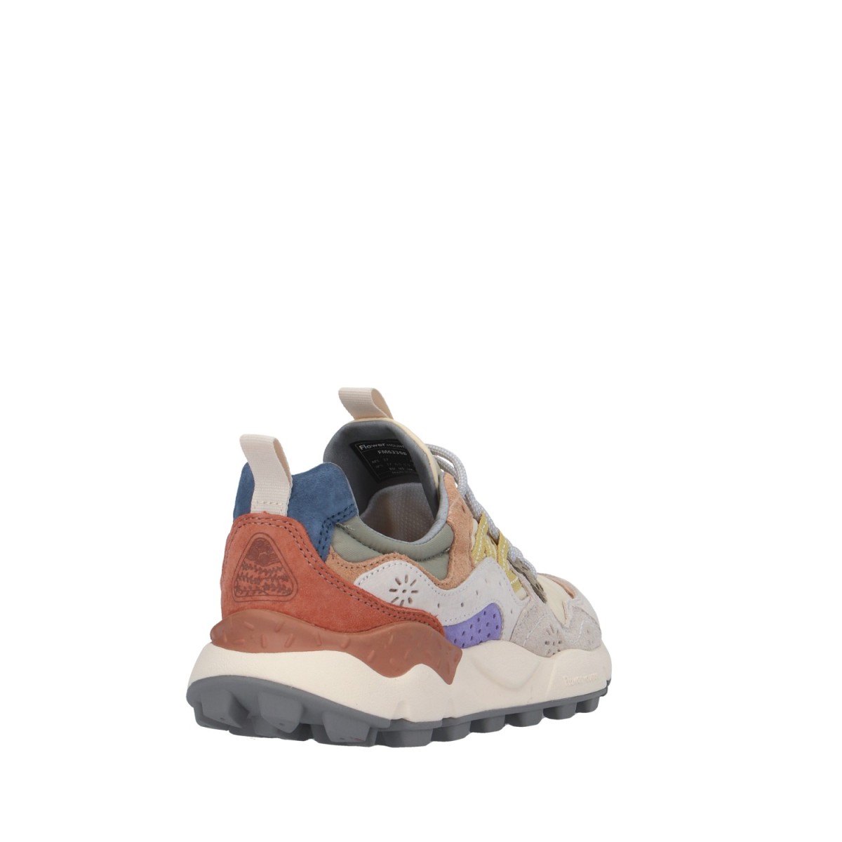 Flower mountain Sneaker Beige/viola Gomma YAMANO 3