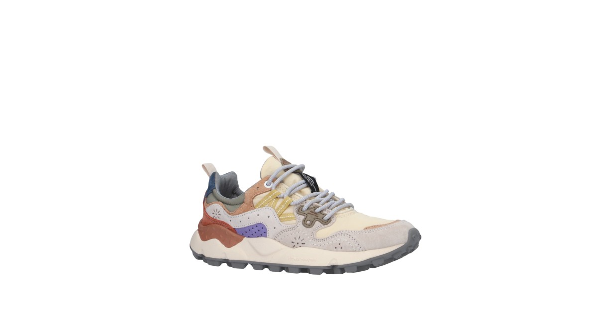 Flower mountain Sneaker Beige/viola Gomma YAMANO 3