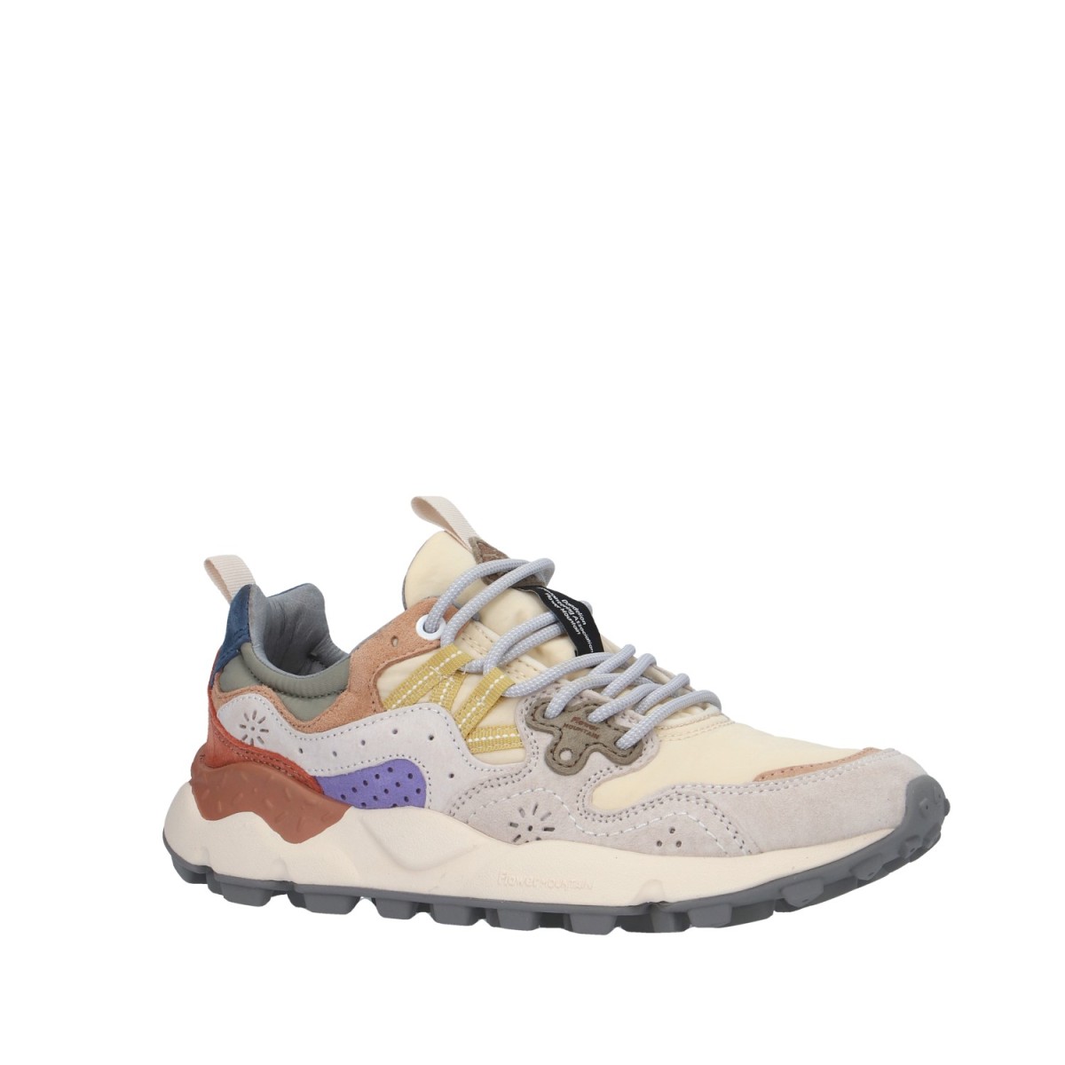 Flower mountain Sneaker Beige/viola Gomma YAMANO 3