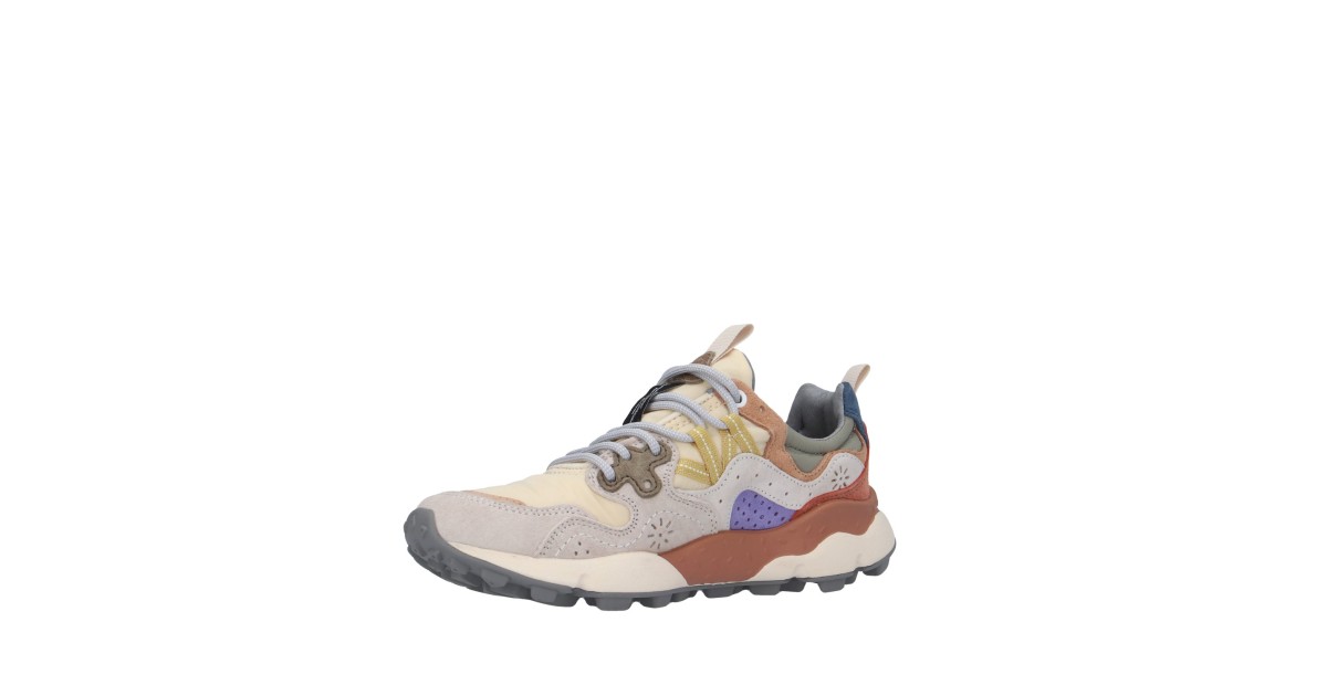 Flower mountain Sneaker Beige/viola Gomma YAMANO 3