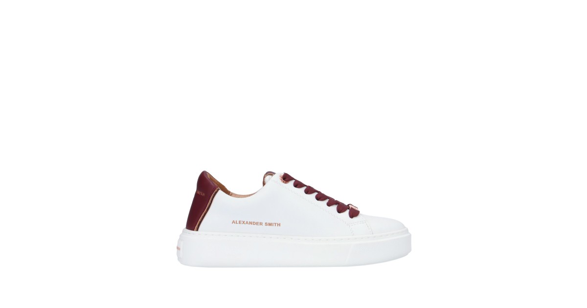 Alexander smith Sneaker Bianco/bordeaux Gomma LDW-8352-WDX