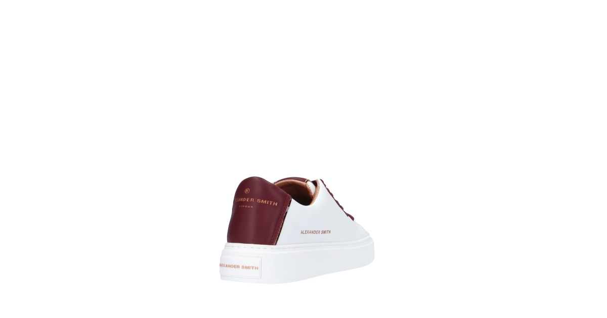 Alexander smith Sneaker Bianco/bordeaux Gomma LDW-8352-WDX