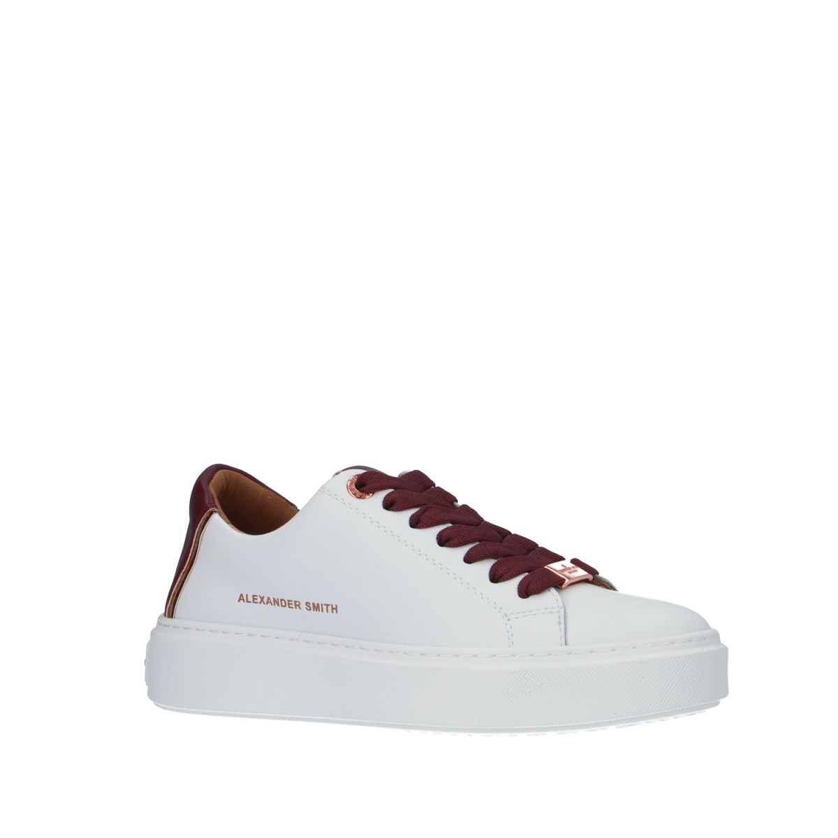 Alexander smith Sneaker Bianco/bordeaux Gomma LDW-8352-WDX