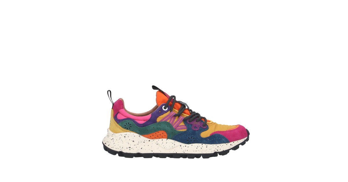 Flower mountain Sneaker Fuchsia/giallo/verde Gomma YAMANO 3