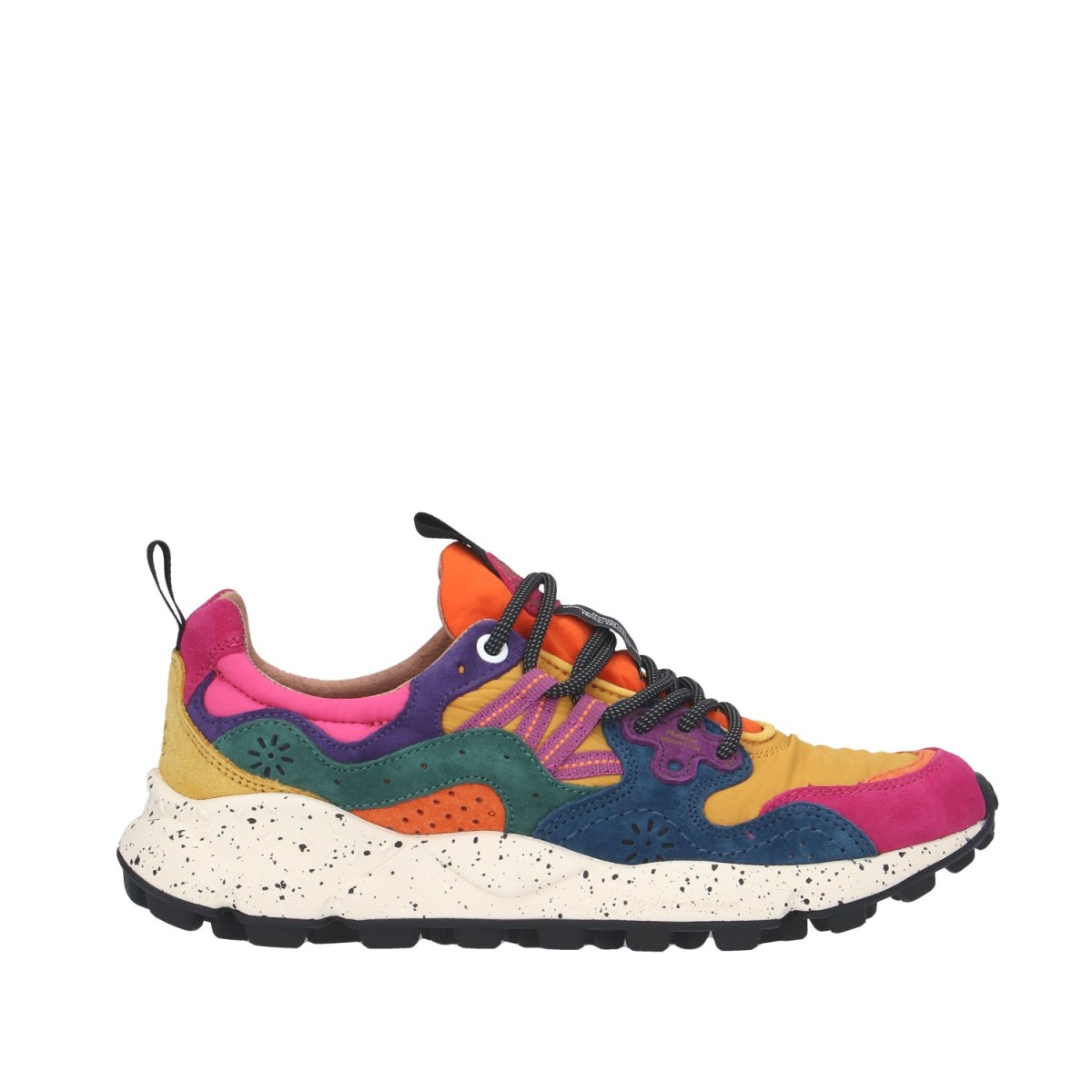 Flower mountain Sneaker Fuchsia/giallo/verde Gomma YAMANO 3