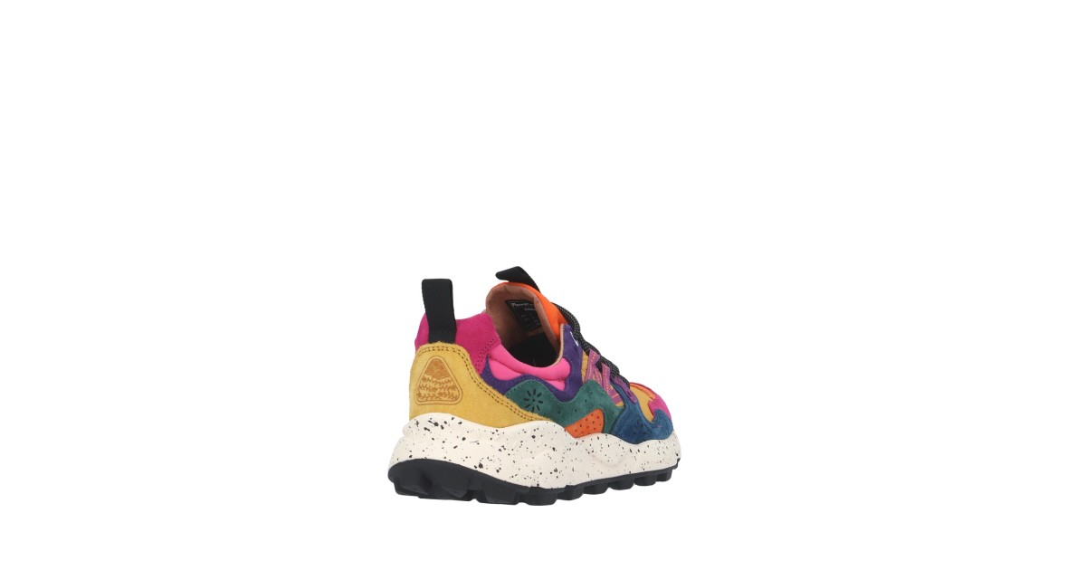 Flower mountain Sneaker Fuchsia/giallo/verde Gomma YAMANO 3