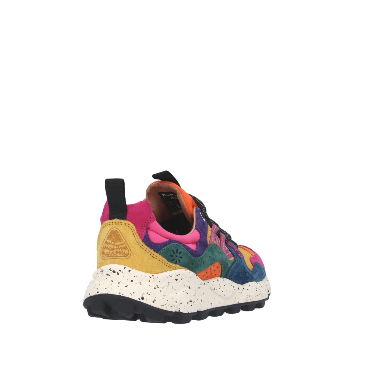 Flower mountain Sneaker Fuchsia/giallo/verde Gomma YAMANO 3