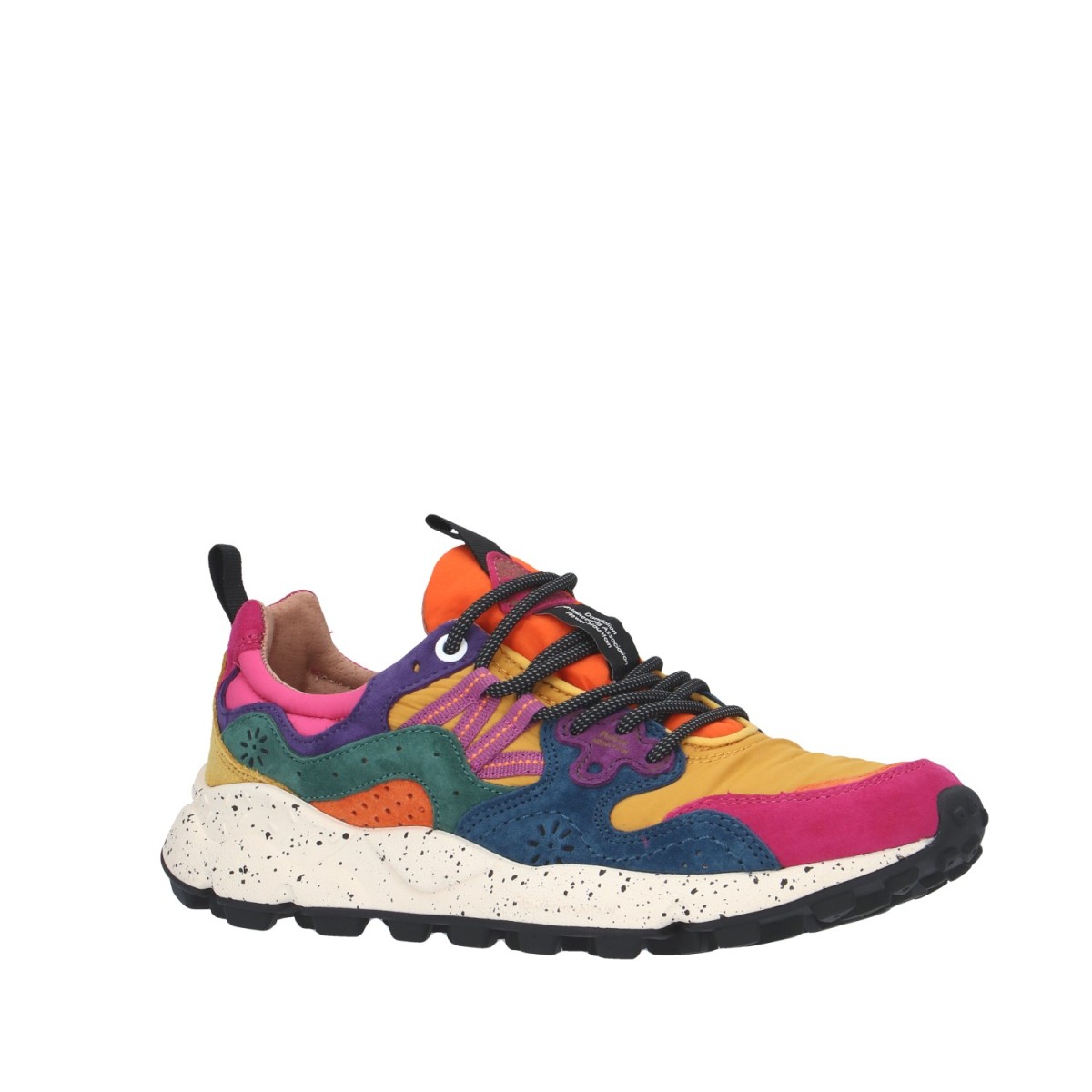 Flower mountain Sneaker Fuchsia/giallo/verde Gomma YAMANO 3