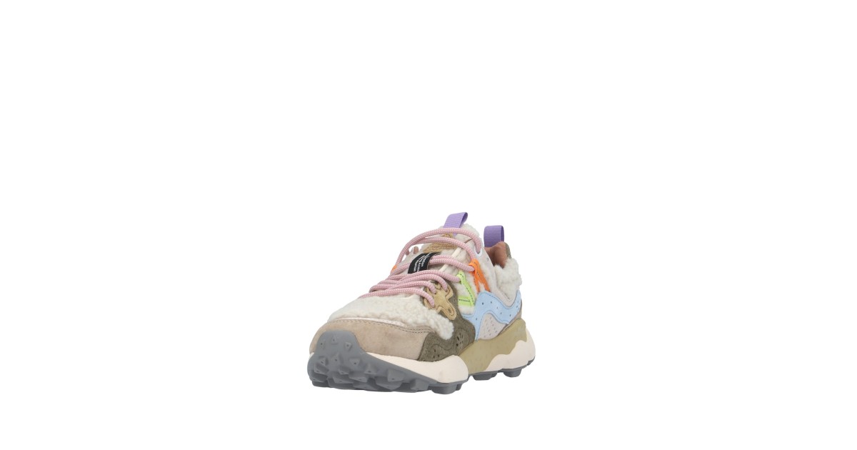 Flower mountain Sneaker Beige/militare/celeste Gomma YAMANO 3