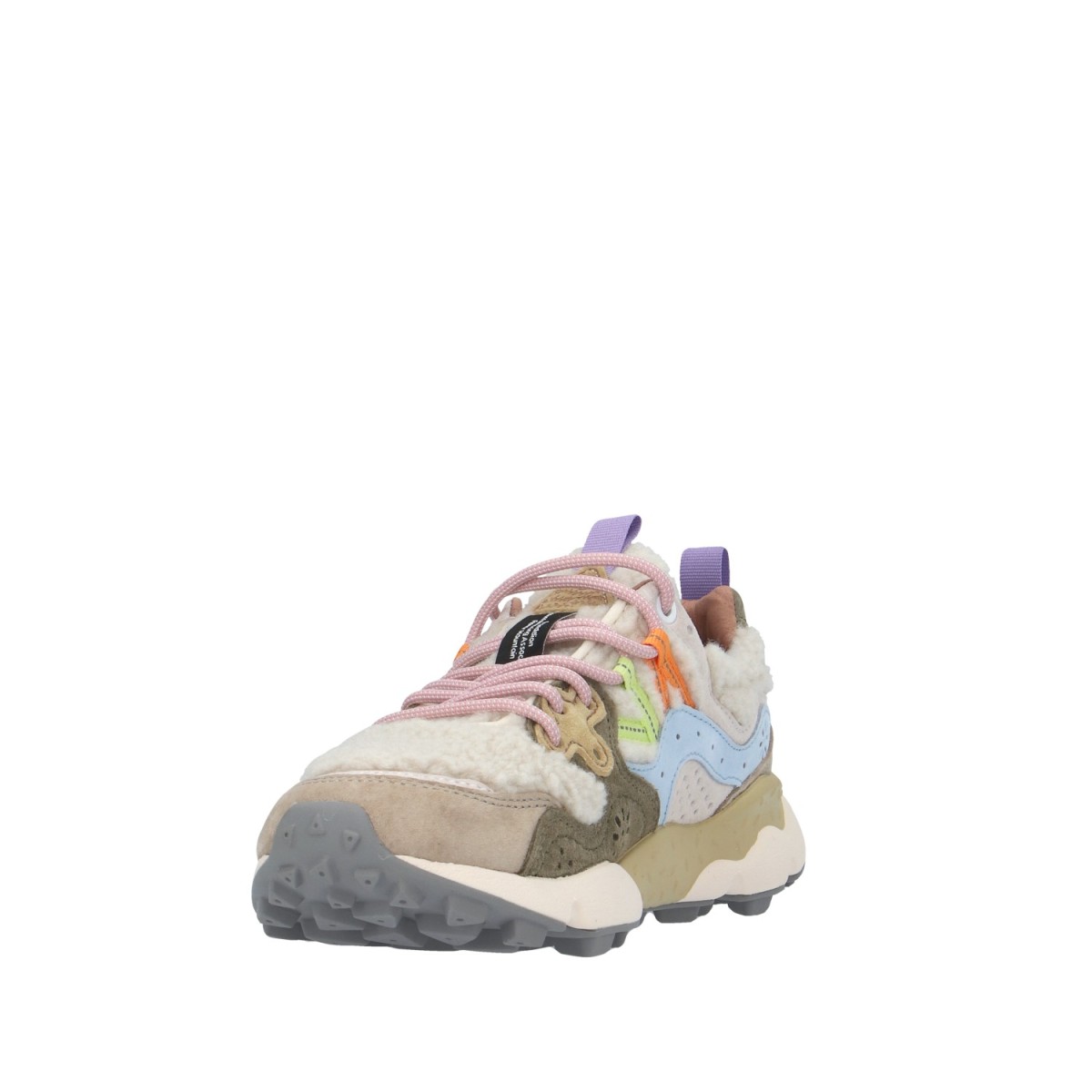 Flower mountain Sneaker Beige/militare/celeste Gomma YAMANO 3