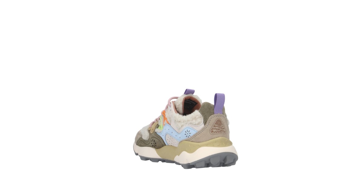 Flower mountain Sneaker Beige/militare/celeste Gomma YAMANO 3