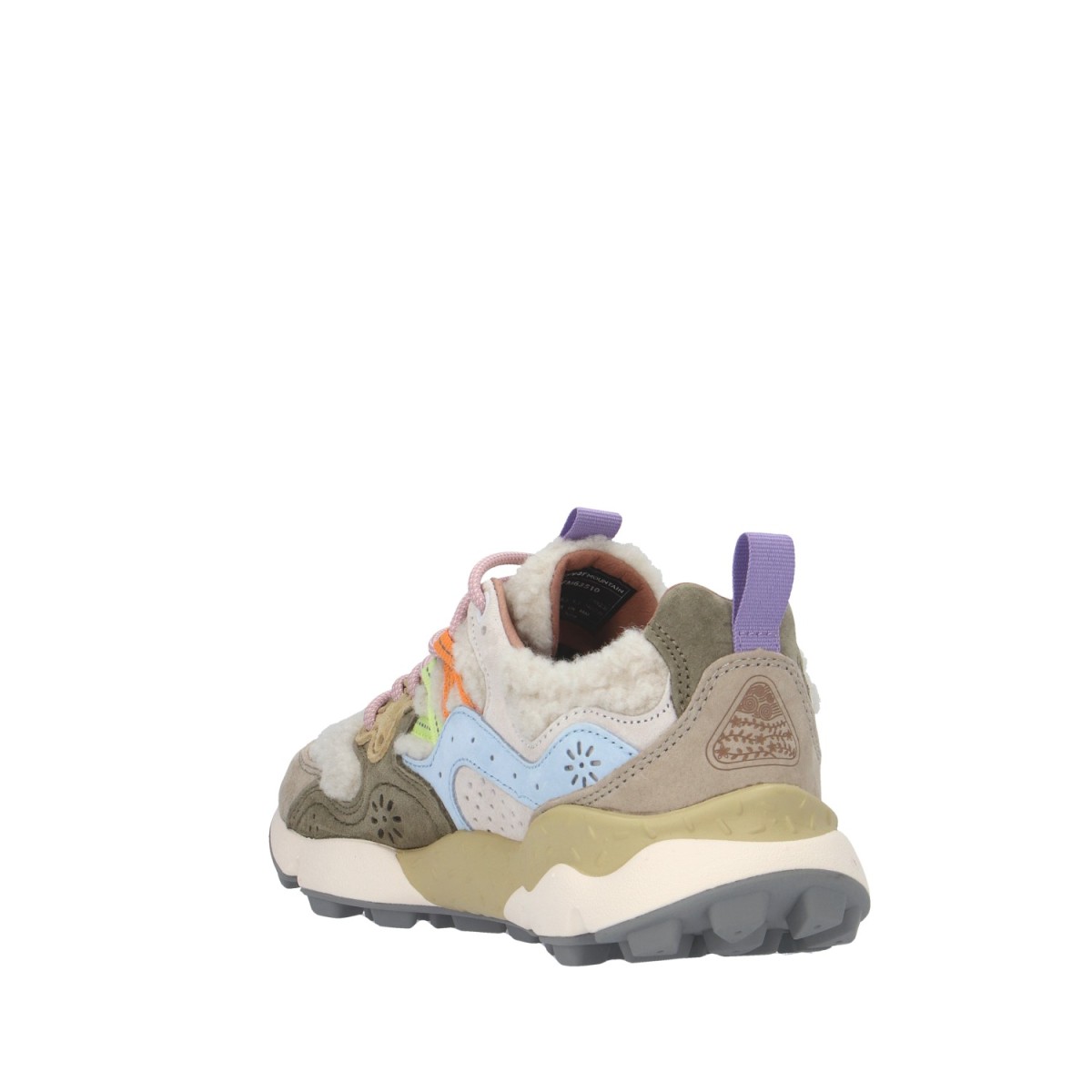 Flower mountain Sneaker Beige/militare/celeste Gomma YAMANO 3